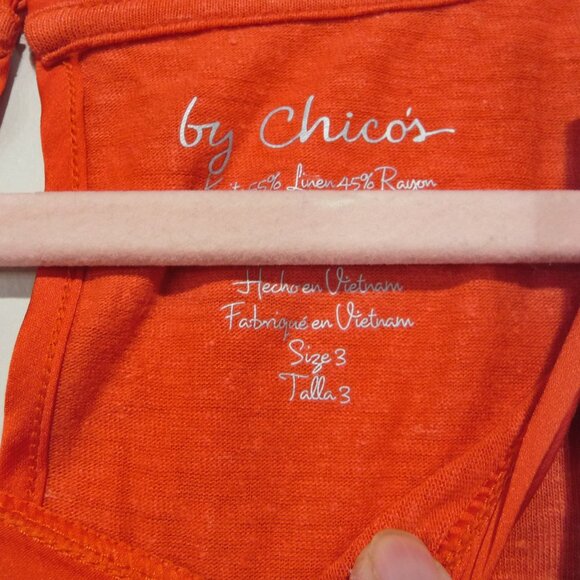 CHICO'S SIZE 3 LINEN BLEND TANK TUNIC - Picture 6 of 7